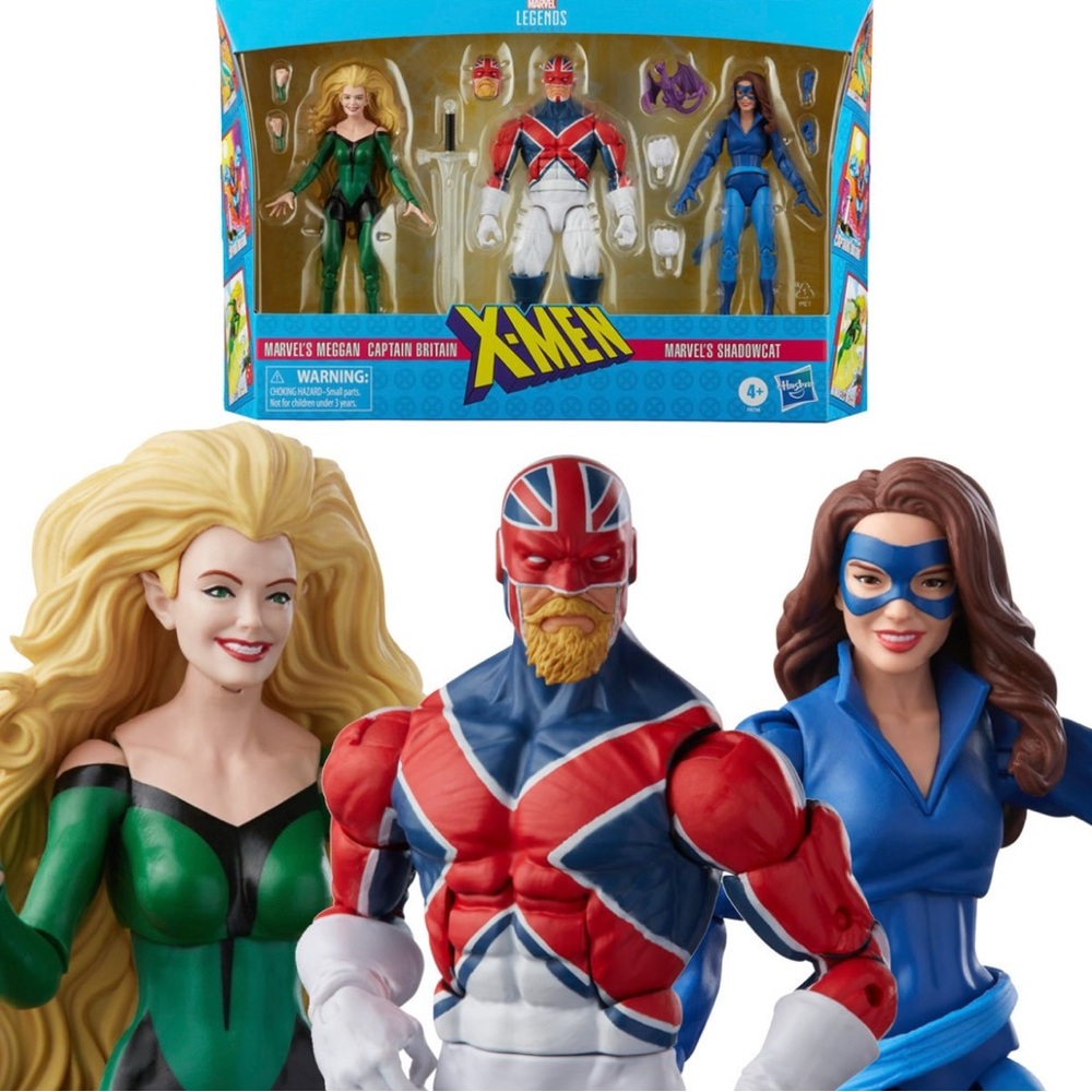 Marvel Legends X-Men Figure Set with Green, Red, and Blue